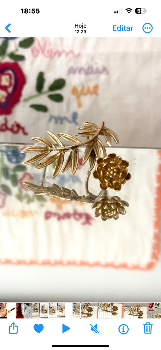 Ear cuff folha grega