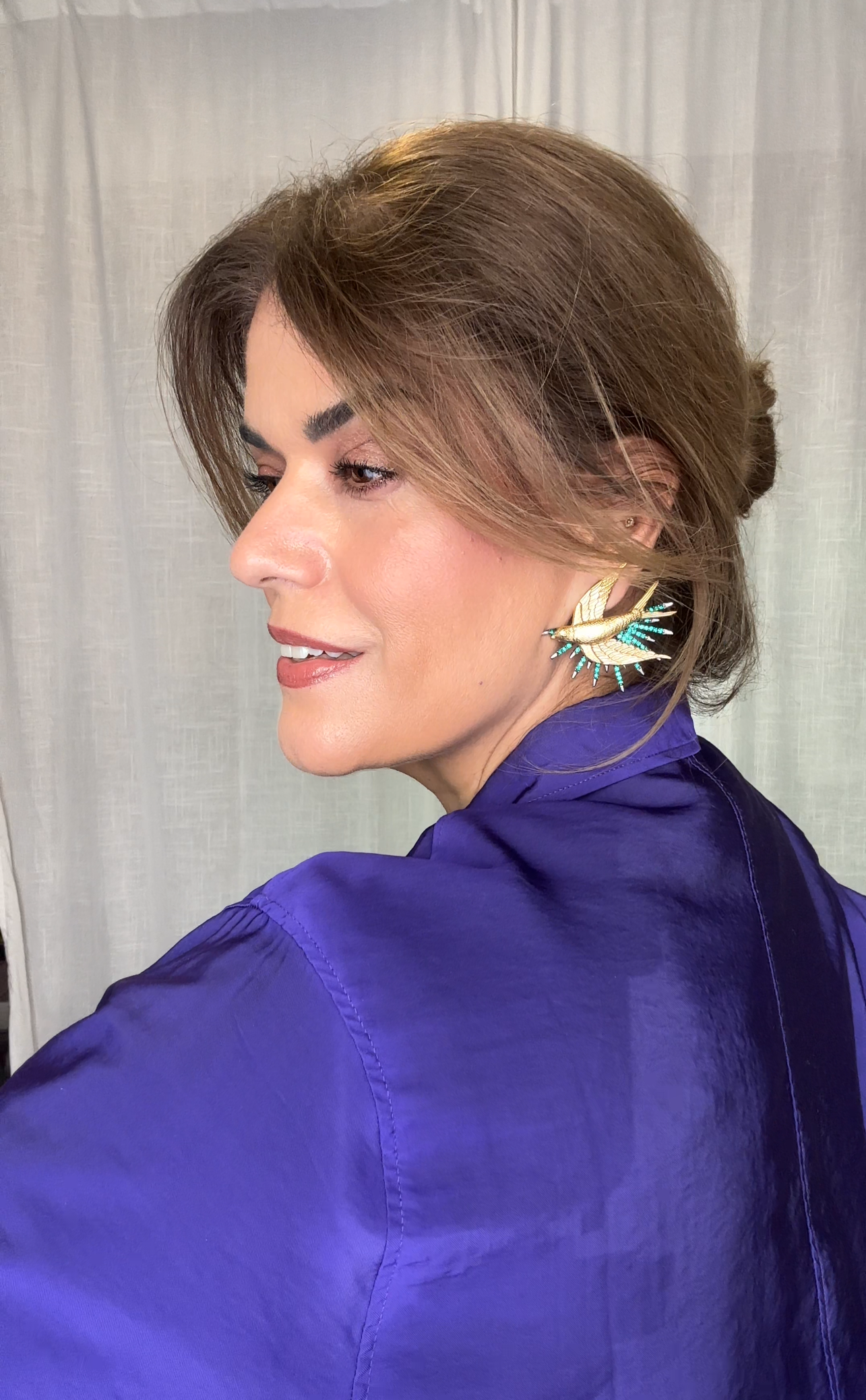 Brincos pássaro encantado